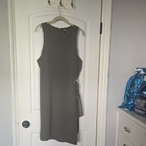 Express Asymmetrical Olive Dress